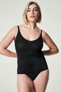 SPANX Thinstincts 2.0 Bauchformendes, Figurumspielendes Trägertop, Schwarz