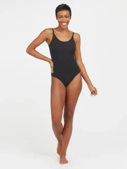 Spanx Cotton Control String-Body Mit Shaping-Effekt -Spanx Verkaufsshop Spanx Cotton Comfort String Body mit Shaping Effekt schwarz 10268R VERYBLACK 1