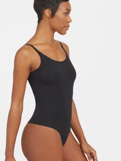 Spanx Cotton Control String-Body Mit Shaping-Effekt -Spanx Verkaufsshop Spanx Cotton Comfort String Body mit Shaping Effekt schwarz 10268R VERYBLACK 2