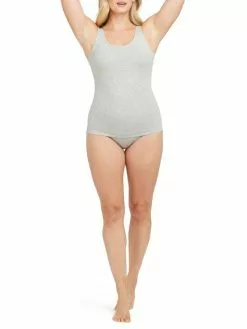 Spanx Cotton Control Tank-Top Mit Shaping-Effekt -Spanx Verkaufsshop Spanx Cotton Comfort Tank Top mit Shaping Effekt grau 10267R HEATHERGR 3