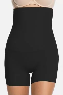 Spanx Shape My Day Mädchen Shorts Mit Hohem Bund, Schwarz
