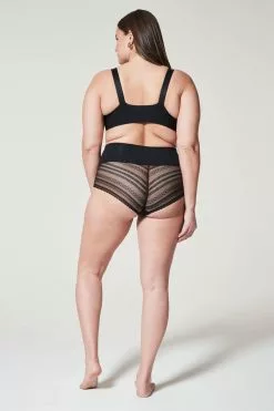 SPANX Undie Tectable Illusion Lace High Hipster Black Knickers -Spanx Verkaufsshop U84806s5
