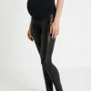 Spanx MAMA FAUX LEATHER LEGGINGS - Shapewear - Very Black