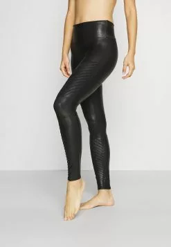 Spanx FAUX LEATHER MOTO LEGGINGS - Leggings - Strümpfe - Black